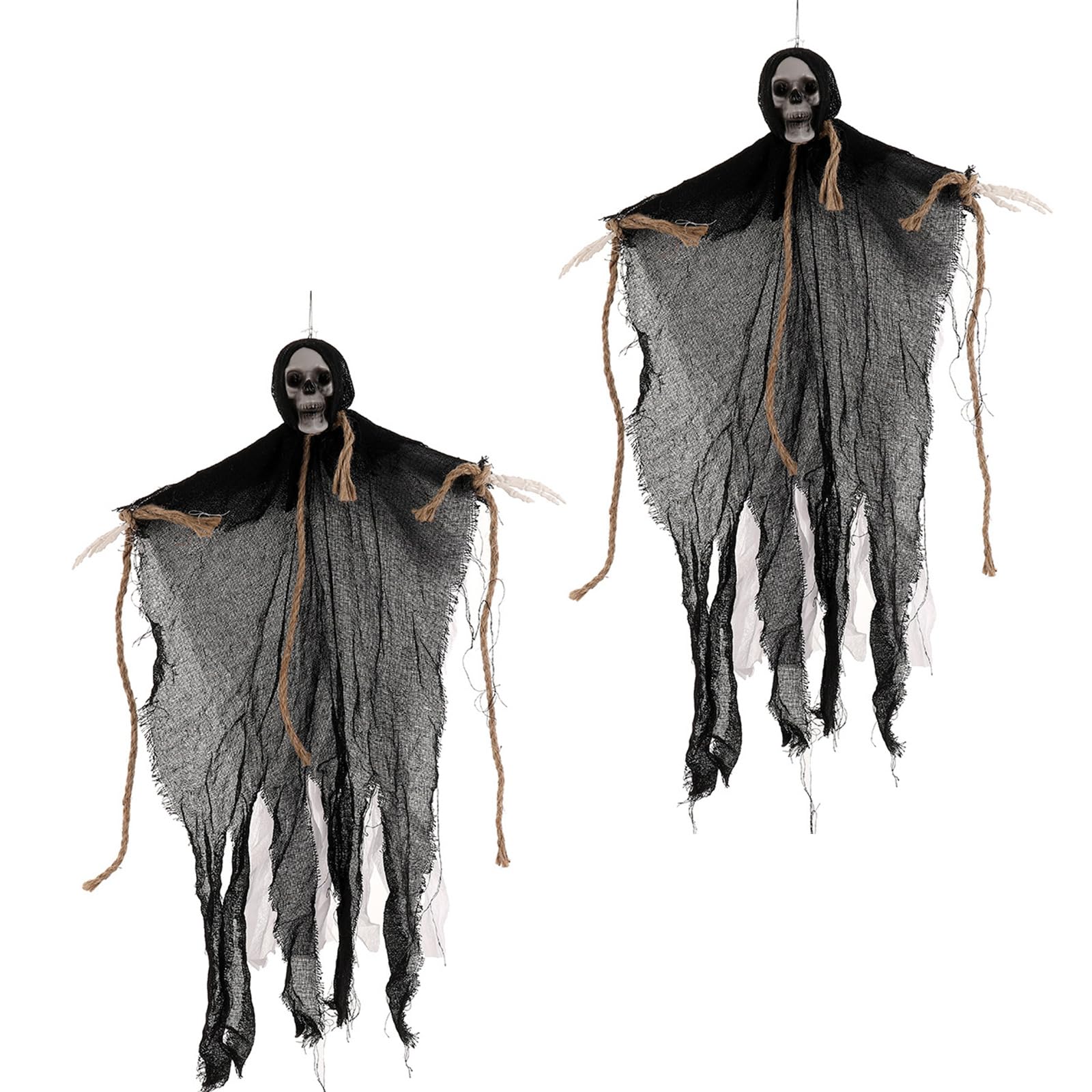 2pcs Halloween Skeletons Specter Hanging Props Skull Ornament for Home Haunts House Decorations Skeletons Hanging Decoration