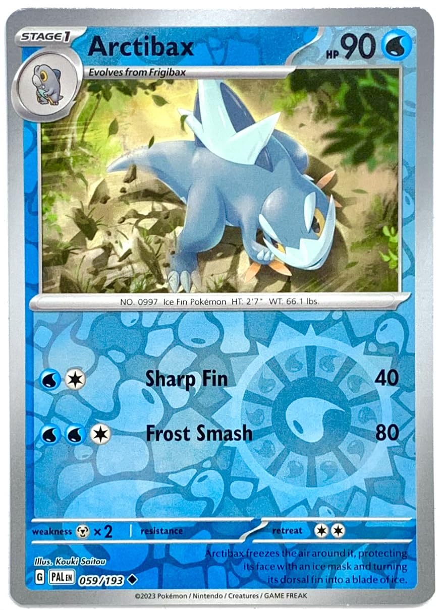 Amazon.com: Pokemon - Arctibax 059/193 - Paldea Evolved - Reverse