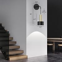 LABOREDUCER Elemes Fali LED Lámpa, 2 db Fekete, Távirányítóval, RGB + Meleg Fehér Színekkel, Időzítővel, Nappali és Hálószoba Világításhoz 3