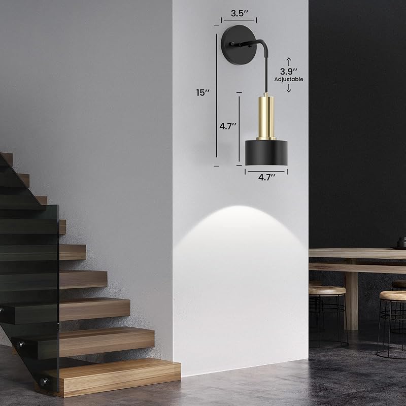 LABOREDUCER Elemes Fali LED Lámpa, 2 db Fekete, Távirányítóval, RGB + Meleg Fehér Színekkel, Időzítővel, Nappali és Hálószoba Világításhoz