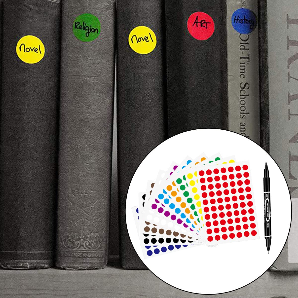 3000 Etichette Adesive Rotonde Gialle 10mm - Per Organizzazione, Prezzi, Decorazione