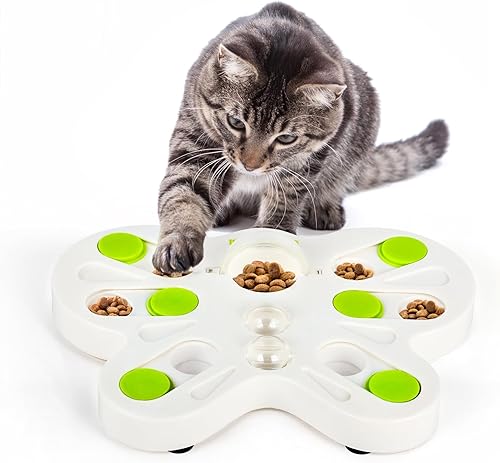 Vista 11 de ALL FOR PAWS Alimentador de Rompecabezas Interactivo para Gatos y Juguete de Alimentación Lenta – Dispensador de Golosinas con Laberinto
