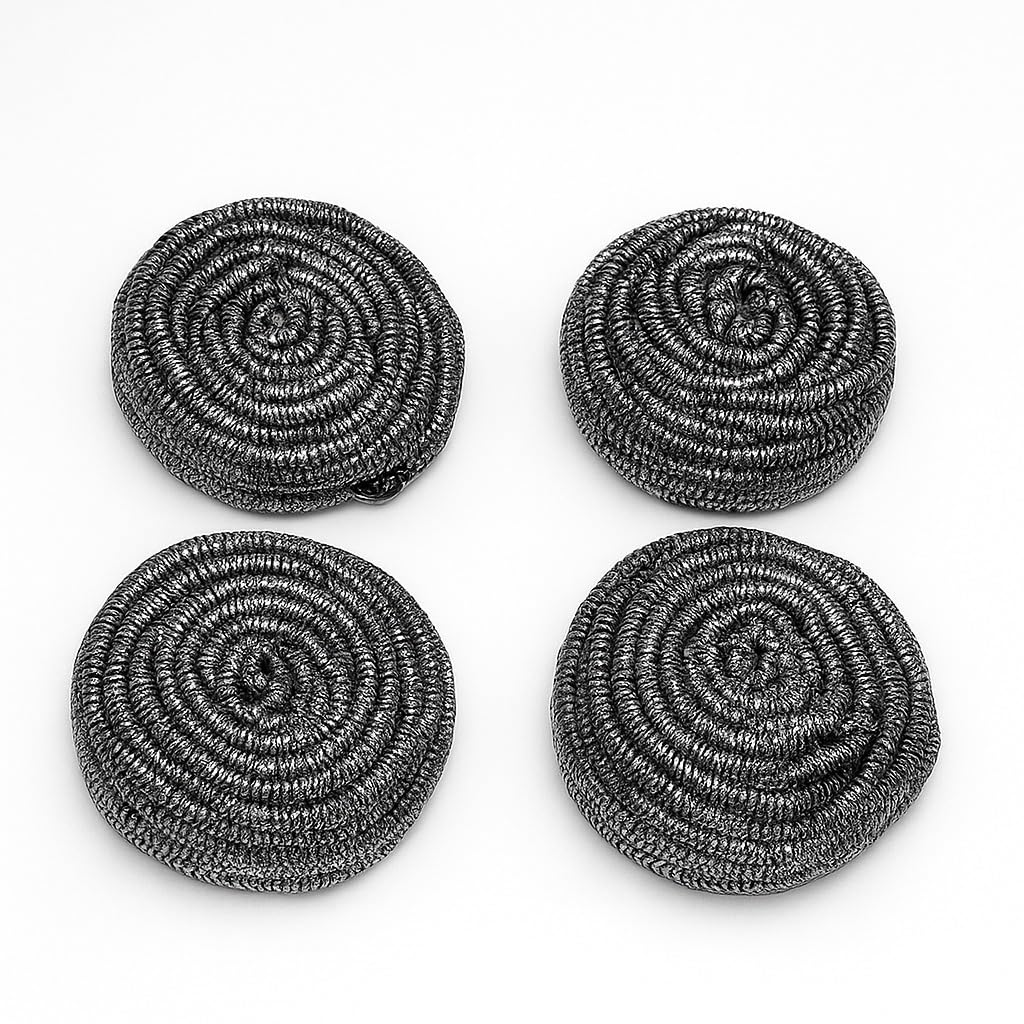 Round Shape Stainless Steel Ball Scrubber – Durable and Effective Cleaning Tool for Pots, Pans, and Kitchen Surfaces (15 GM, Pack of 4)-image-44