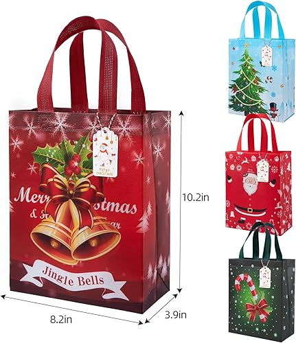 Miniatura 2 de STYPOP Pequeñas bolsas de regalo de Navidad para regalos de Navidad, 24 bolsas de regalo de Navidad no tejidas, bolsas de Navidad reutilizables,