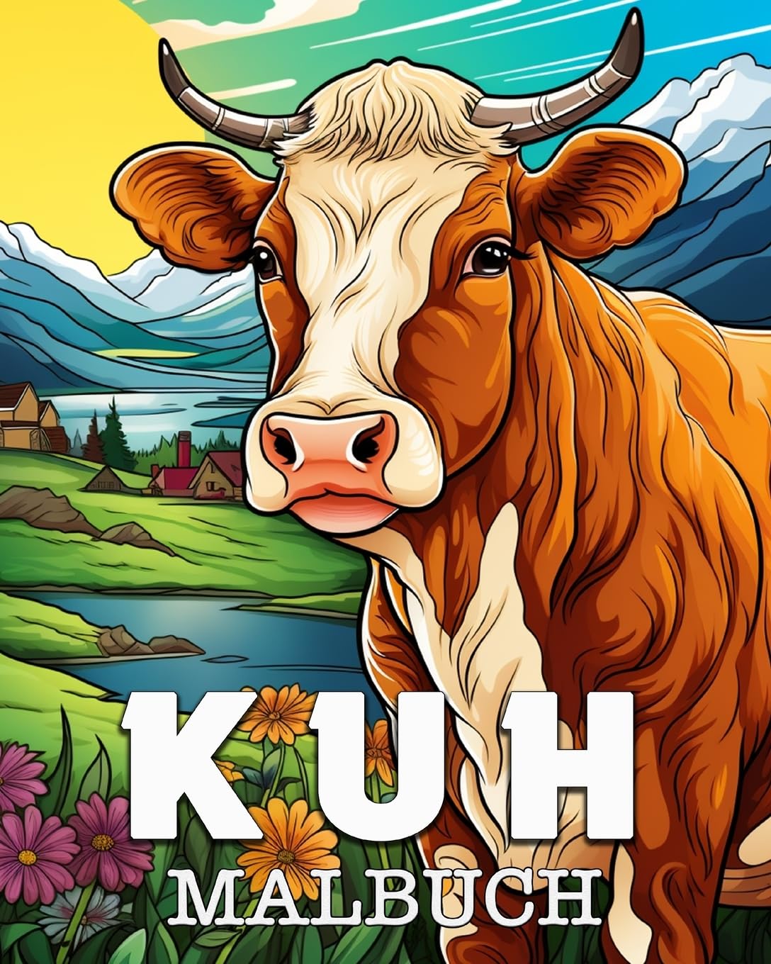 Kuh Malbuch: Schöne Bilder zum Ausmalen und Entspannen