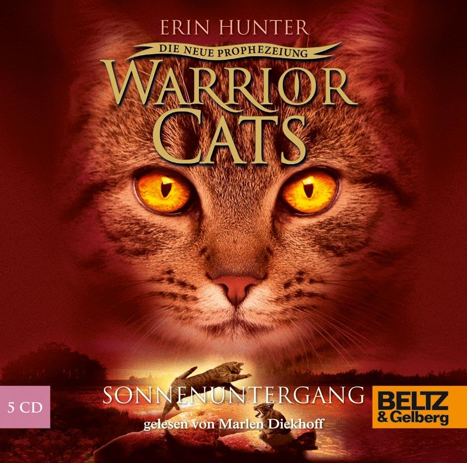 Warrior Cats - Die neue Prophezeiung. Sonnenuntergang: Staffel II, Band 6, gelesen von Marlen Diekhoff, 5 CDs in der Multibox, 6 Std. 6 Min.