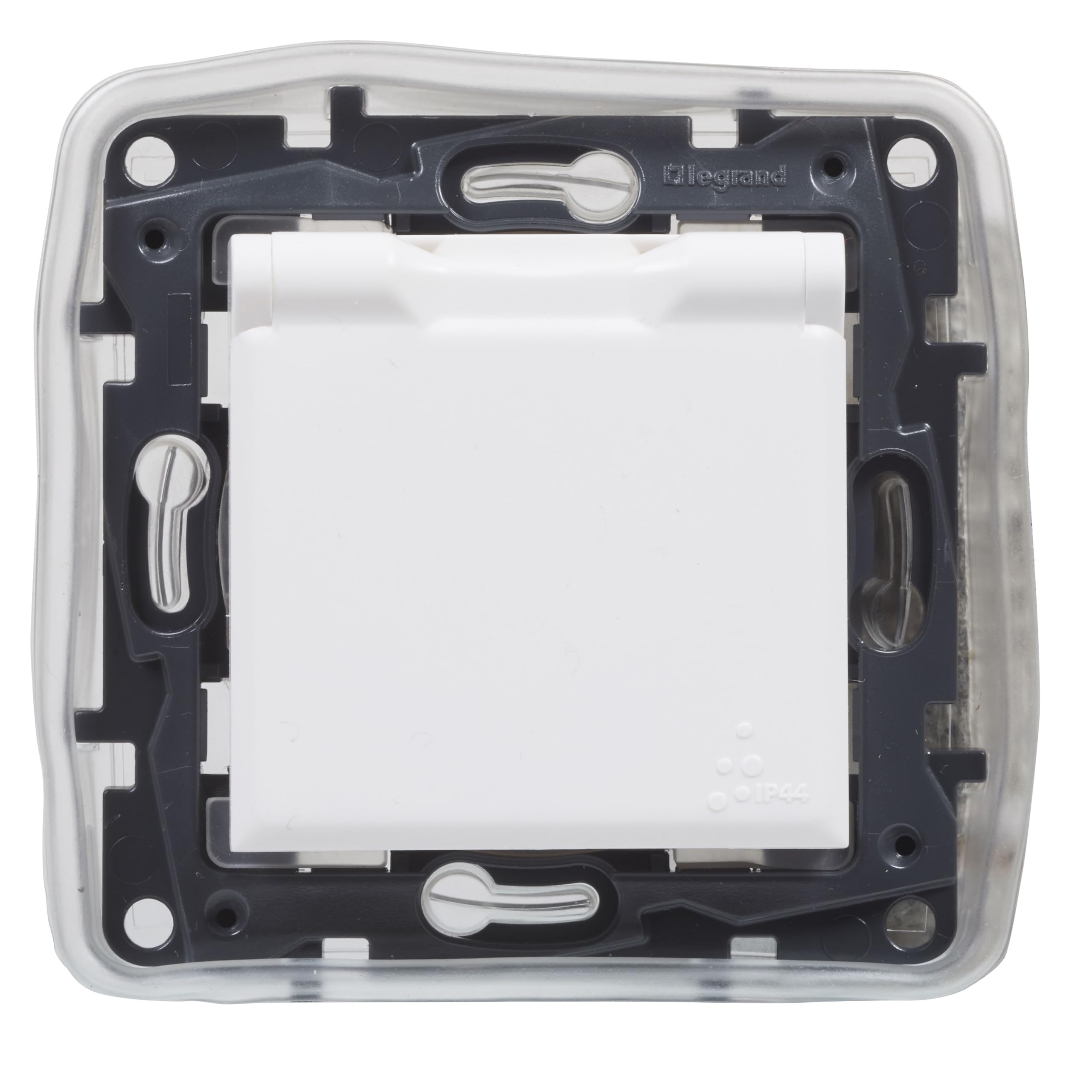 LEGRAND Enchufe 2P+​T 16A IP44 para instalación empotrada, Gama Niloé Step, Color Blanco, 398247