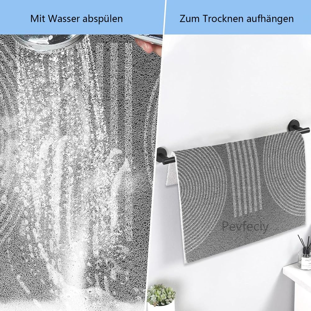 Alfombrilla Ducha Antideslizante 70X150 CM para baños y bañera Modernos Alfombra Ducha Antideslizante Suave y cómodo PVC Alta Permeabilidad al Agua
