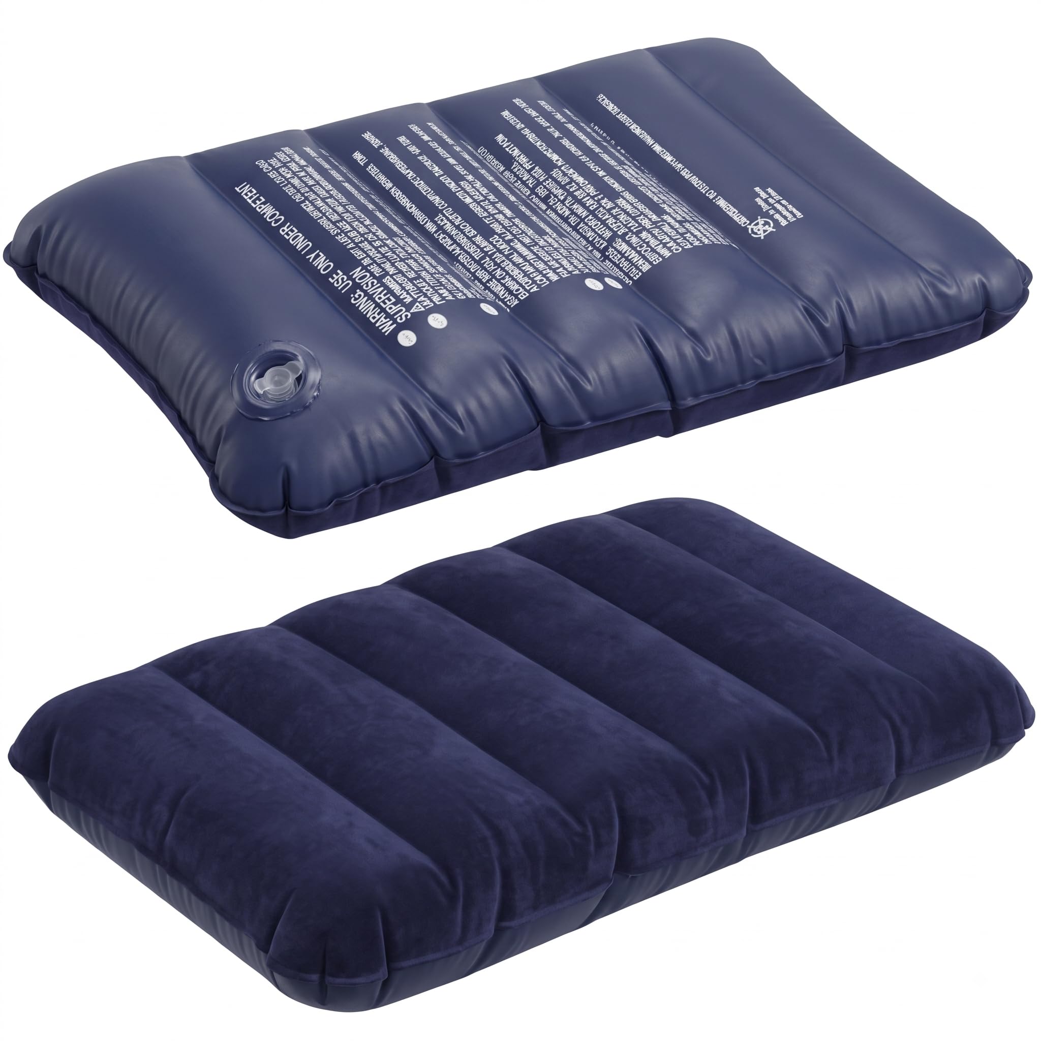 velvet air pillow cushion sleeping bag backpacking pillow soft comfortable air inflatable travel pillow tourist pillow (blue) (pack of 2)