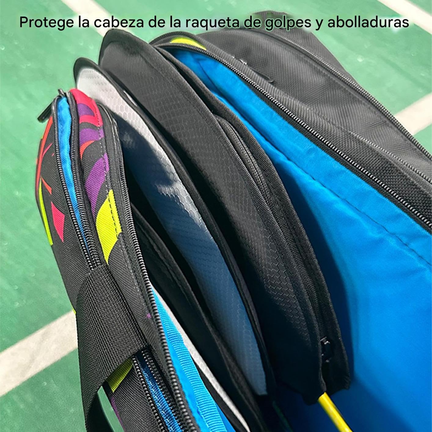 Housse De Raquette De Badminton – Ajustable, Matériau Polyester + Acier, 24x30 Cm, Résistance Réglable, Protection Chocs, Pour Adulte, Débutant, Famille