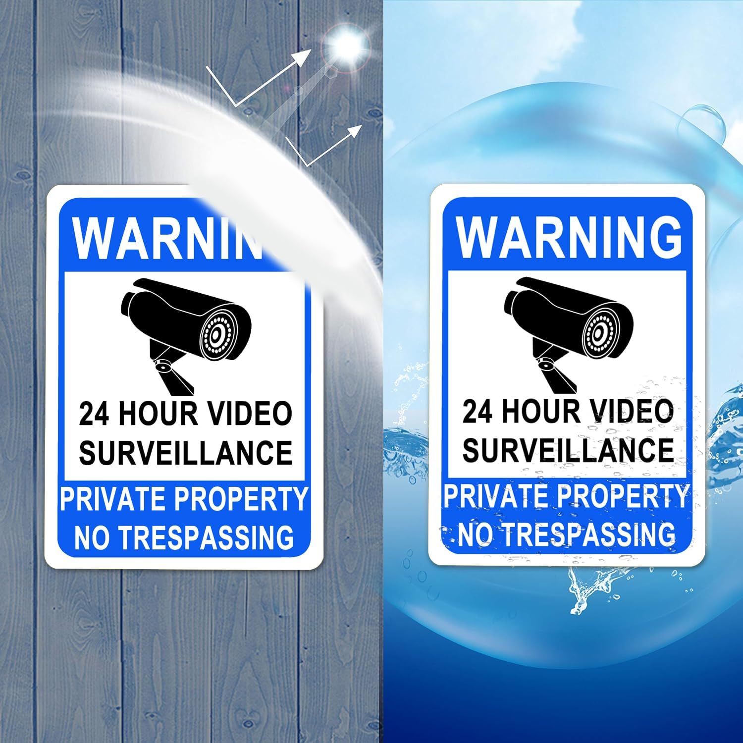 Metal Tin Signs- Private Property No Trespassing Sign,Video Surveillance Signs Outdoor,Indoor,Security Camera Sign for Home,Business,Driveway Alert, Office,Shop,Market,12x8 in image 4