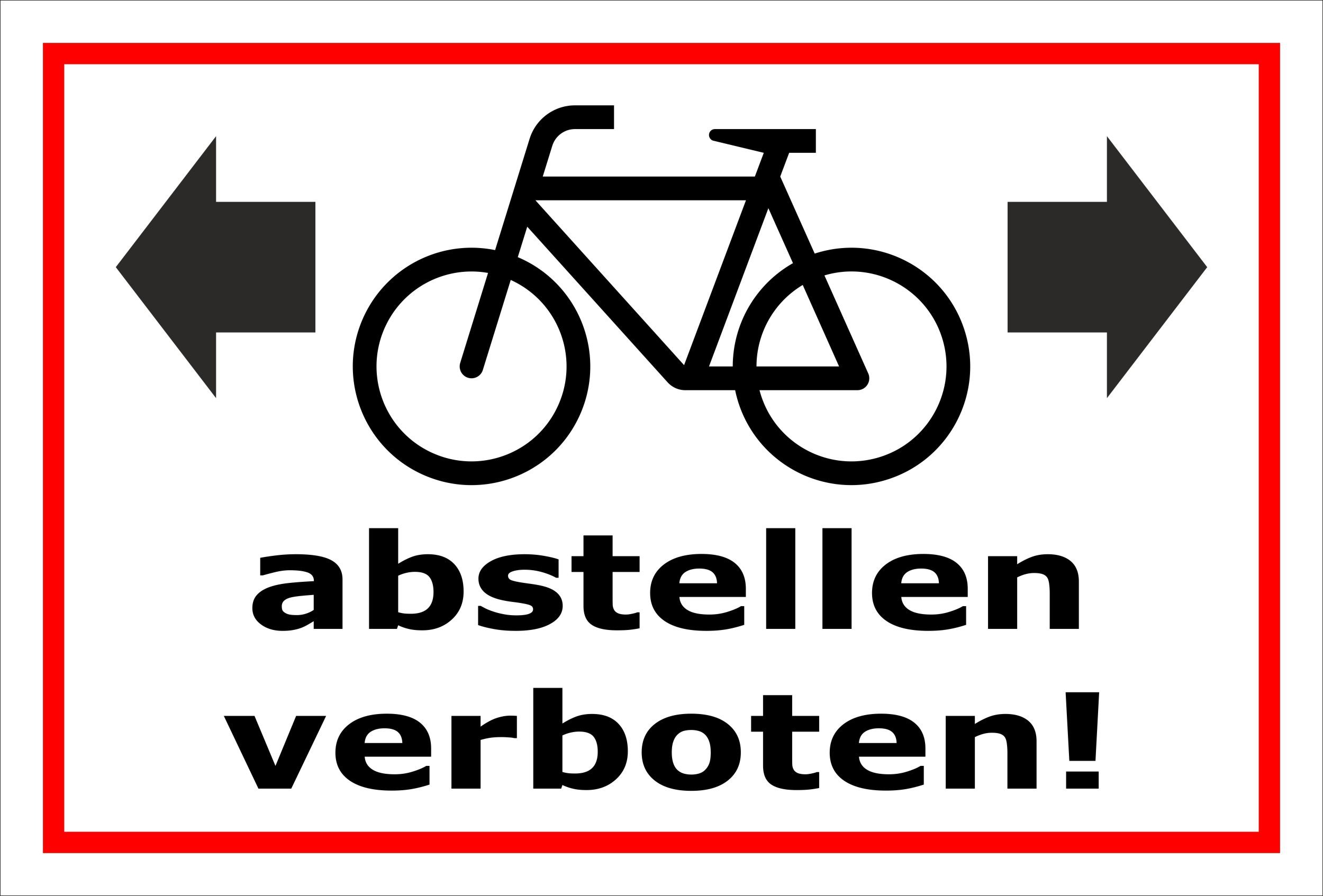 Melis-Folienwerkstatt Cartello – biciclette vietate – 15 x 10 cm | fori | 3 mm composito di alluminio – S00050-050-F – 20 varianti