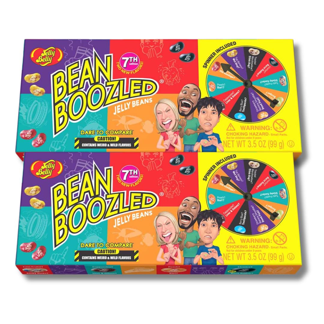 Jelly Belly BeanBoozled Collection - 7th Edition with Updated Flavors! - (Pack of 2, Classic Spinner Box)