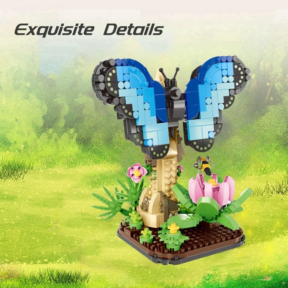 JVAVNE Insect Animal Building Blocks Set, Butterfly Cute Building Toy, Mini Animals Building Bricks Kits - Image 4