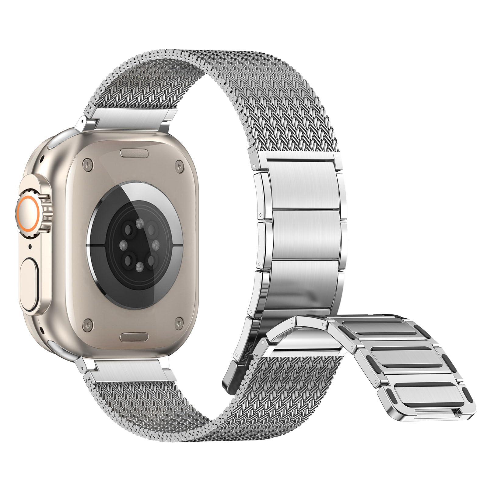 Limque Magnetic Watch Band Compatible with Apple Watch 38mm 40mm 41mm 42mm 44mm 45mm 49mm, Braided Replacement Metal Bands for iwatch Series Ultra SE 9 8 7 6 5 4 3 2 1, Women & Men Watch Strap for iWatch