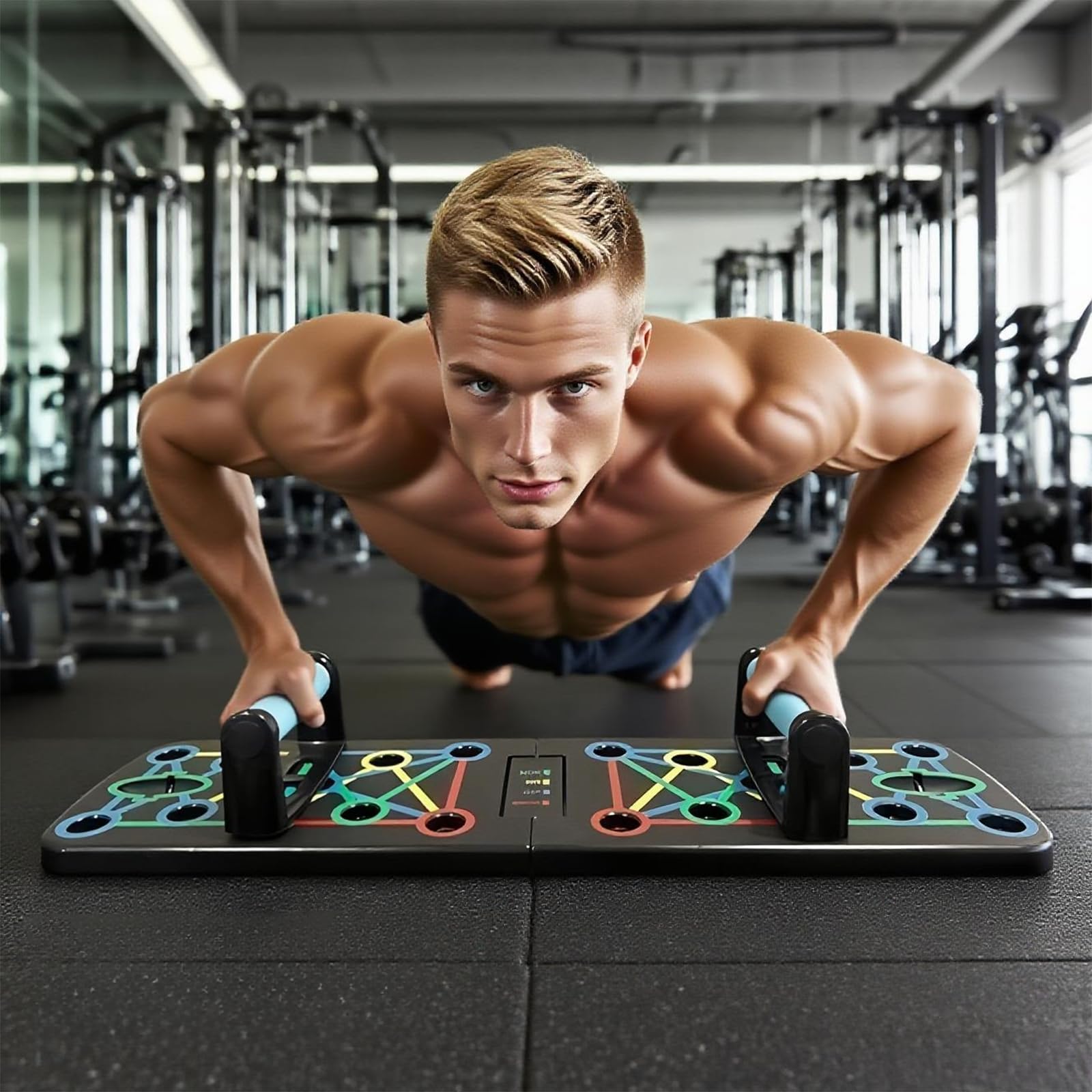 30-in-1 Push Up Board, Multi-Function Portable Gym Equipment with Pull 30-in-1 Push Up Board, Multi-Function Portable Gym Equipment with Pull