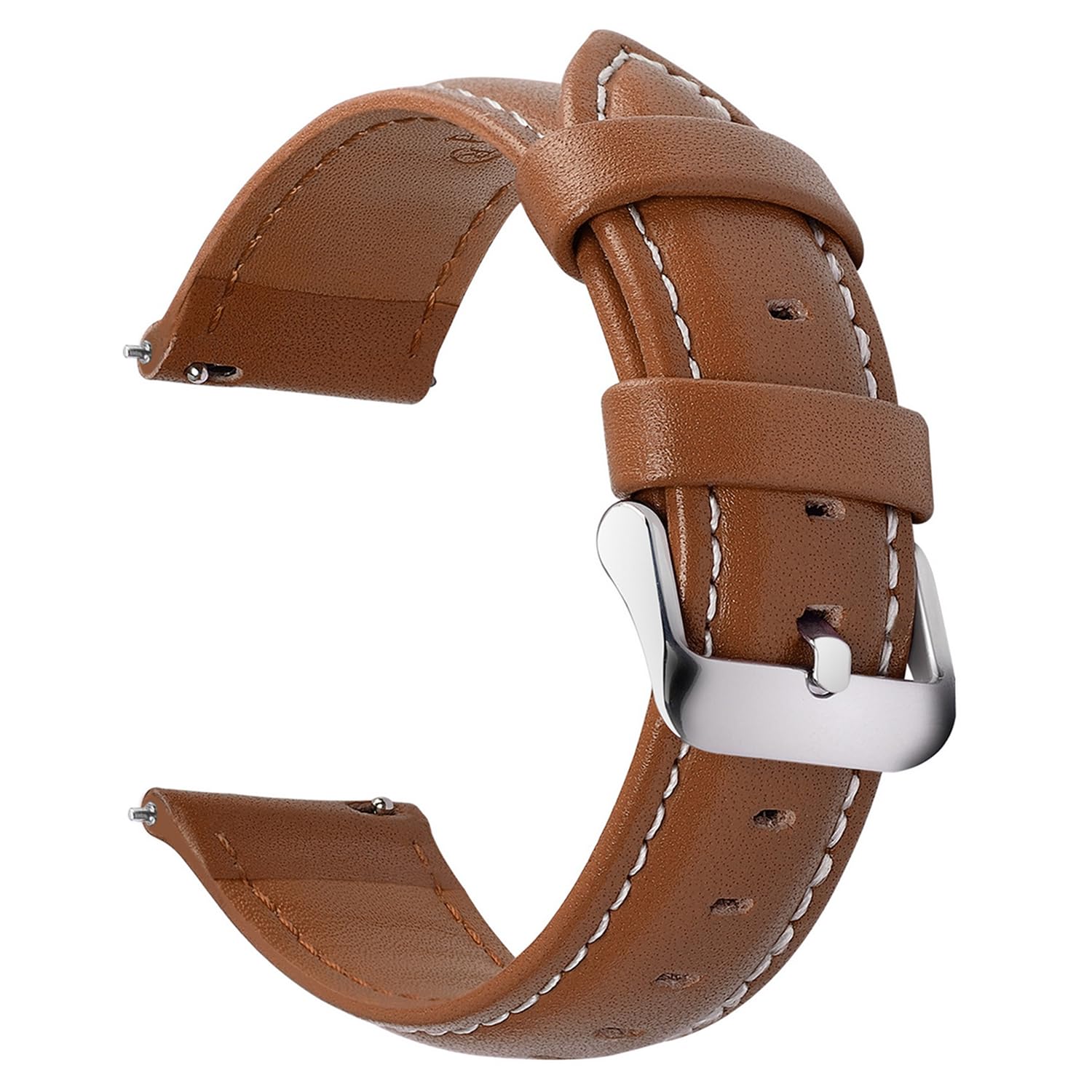 Watch Band, Quick Release Leather Watch Strap for Men Women, Replacement Bands Width 14mm 16mm 18mm 19mm 20mm 21mm 22mm 24mm