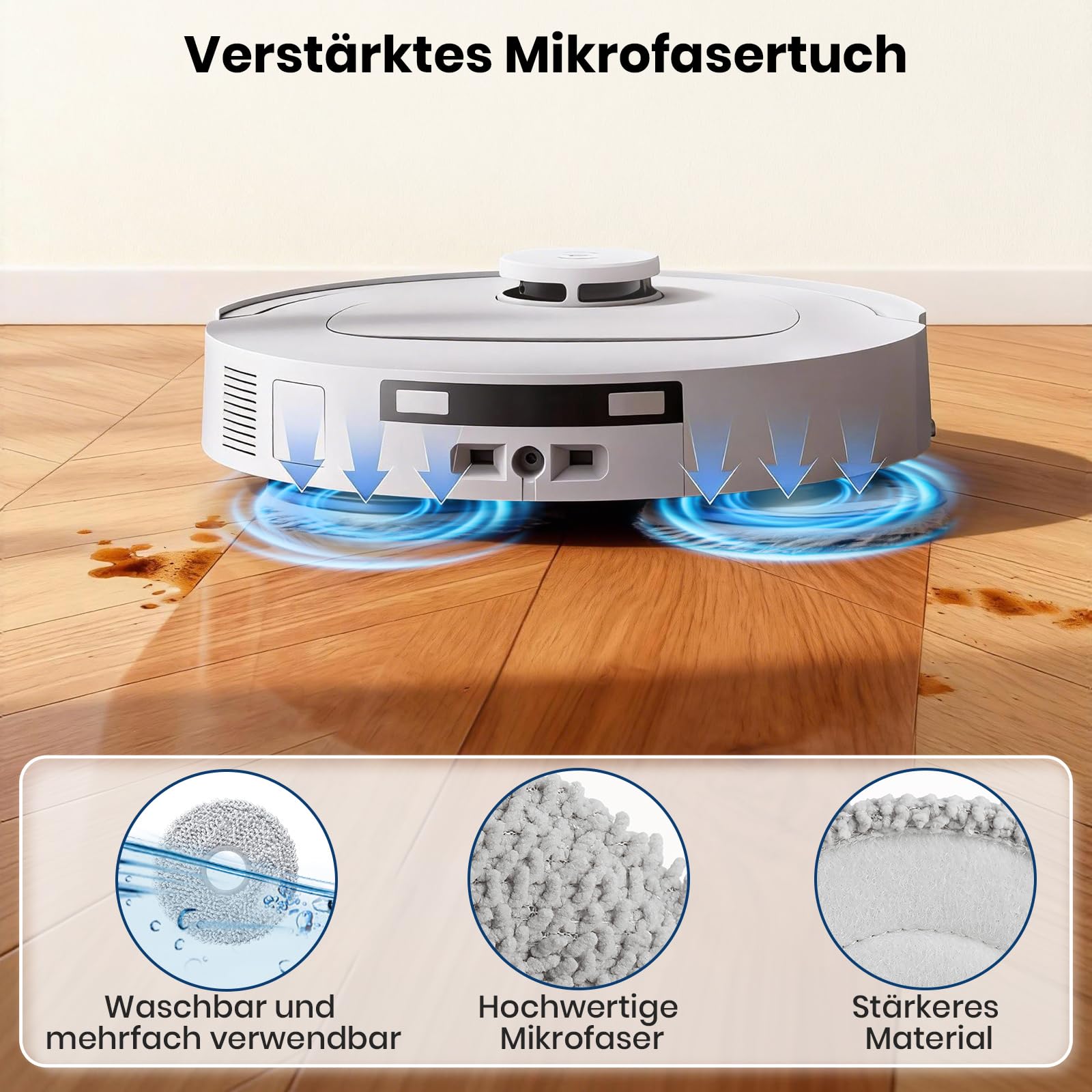 25 Stück Zubehörset für Ecovacs Deebot T30C Omni/T30C Omni Gen2/T50 Pro Omni Gen3/T30e Omni, 2 Hauptbürsten, 6 Wischtücher, 6 Staubbeutel, 4 Filter, 6 Seitenbürsten, 1 Reinigungsbürste