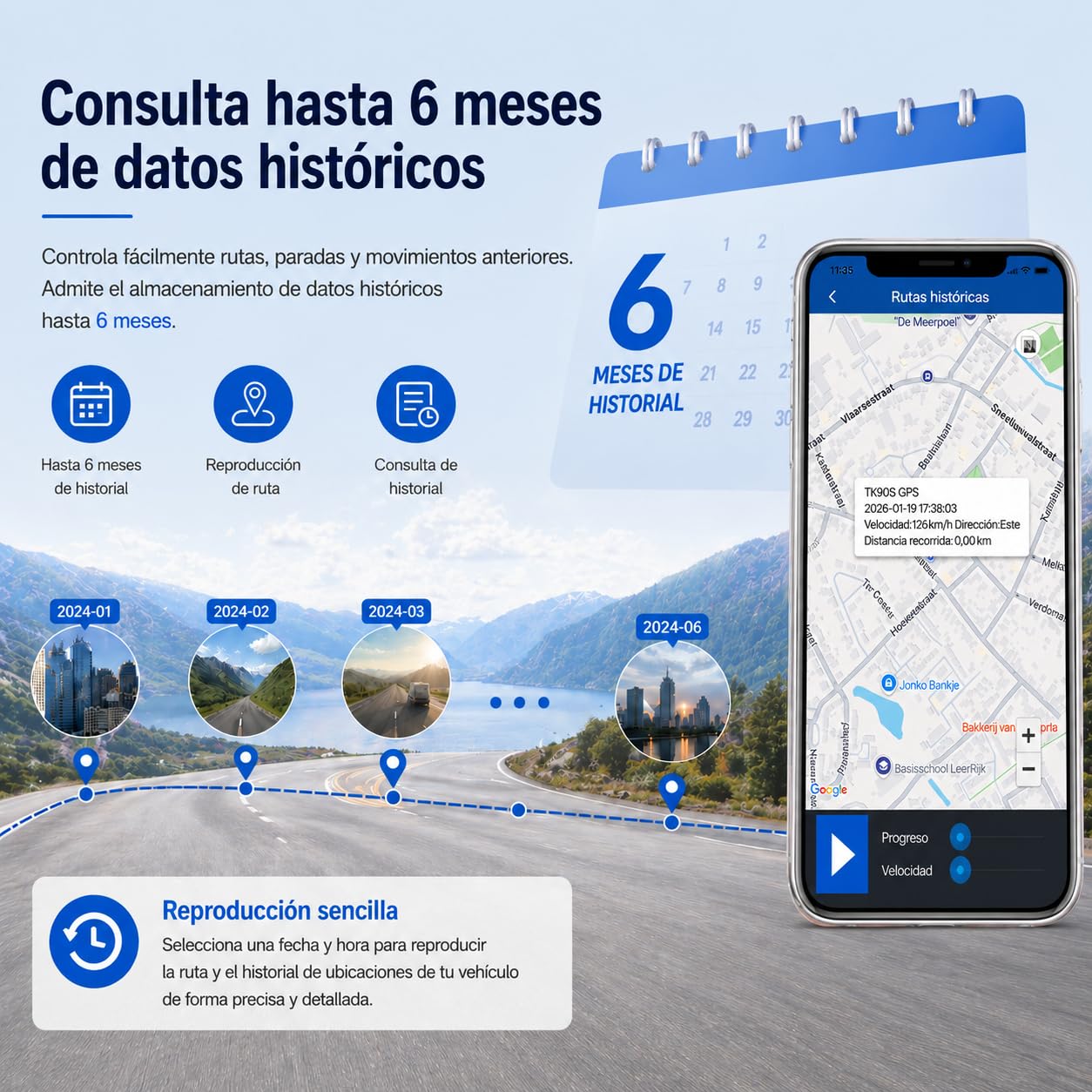 Winnes Localizador GPS para Coche 5000mah, Seguimiento en Tiempo Real y antirrobo, Apto para Coches, Motos, Camiones con rastreador magnético,Alertas Geofence aplicación Gratuita TK905