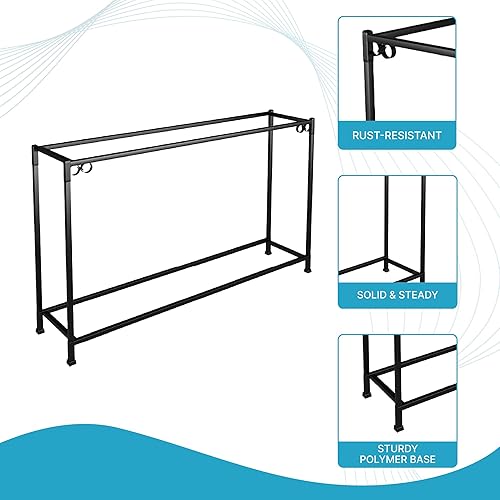 Miniatura 5 de TITANEZE Soporte doble para acuario de 55 galones (2 soportes en 1), soporte para pecera, soporte para jaula de pájaros, 50.5 pulgadas de ancho x 32