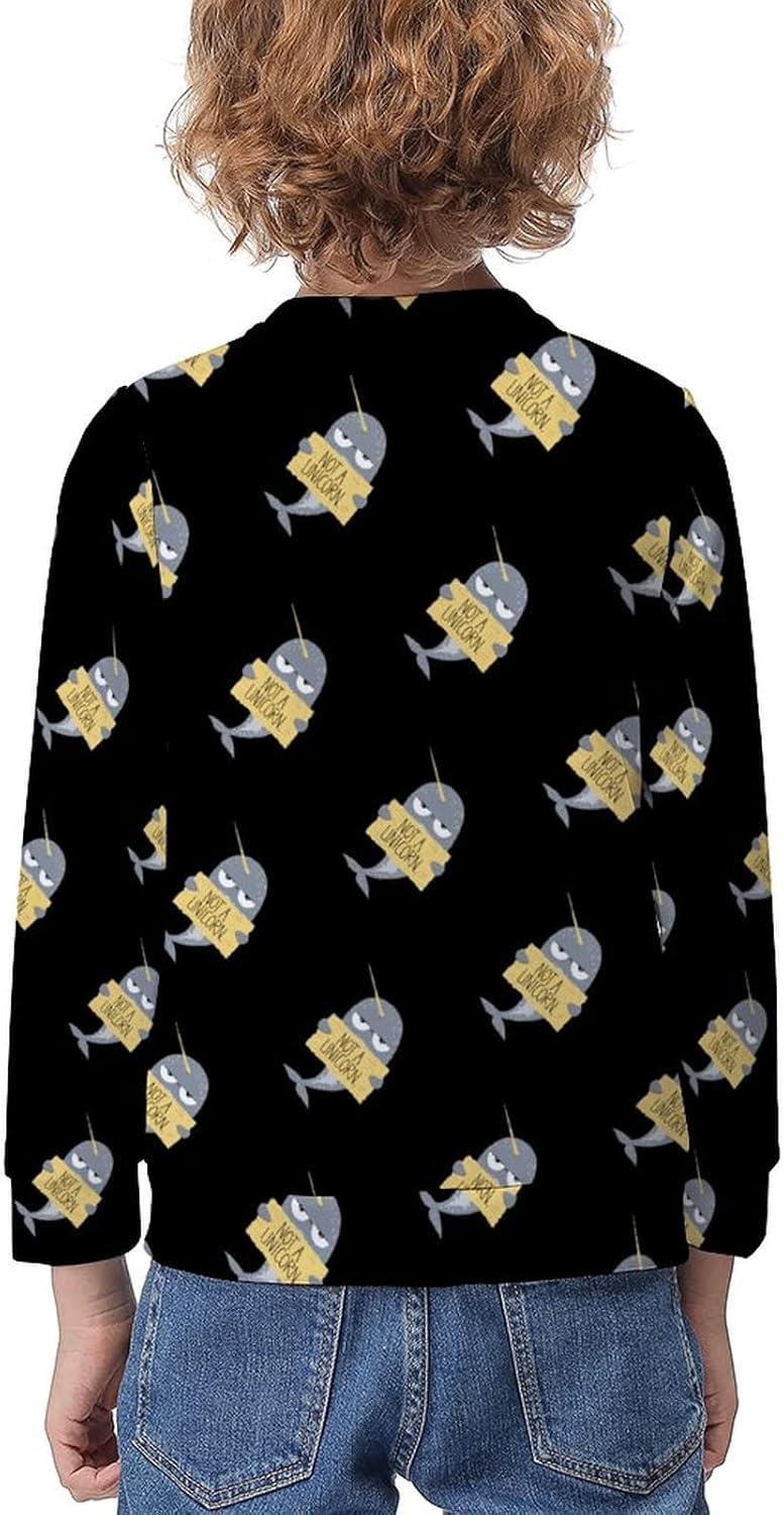 WEEDKEYCAT I M Not A Unicorn Narwhal Pullover Sweatshirts Long Sleeve Crewneck T-Shirts Sweater Clothes for Boy Girls Casual : Clothing, Shoes & Jewelry