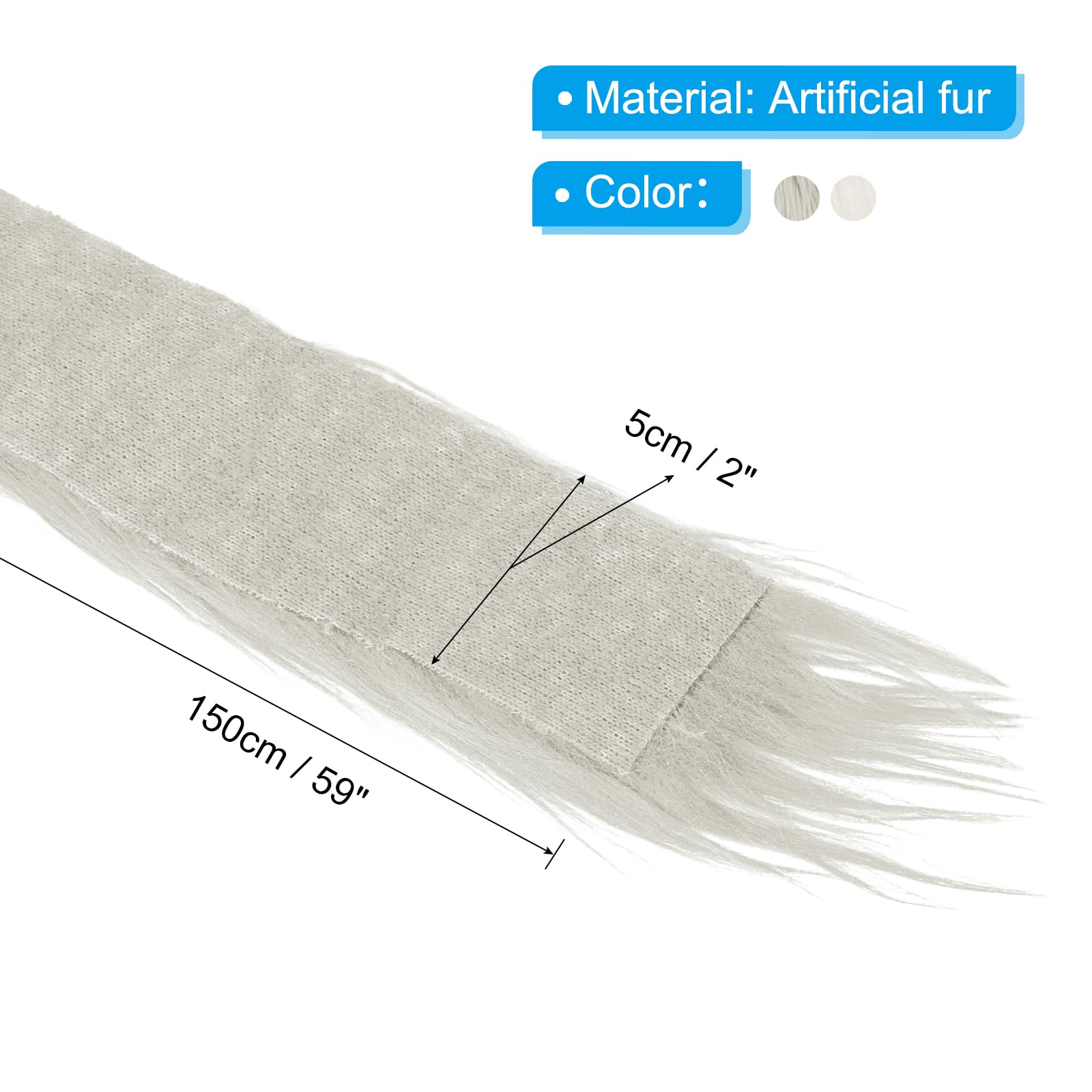 PATIKIL Plush Faux Fur Fabric Precut Strips - Image 2