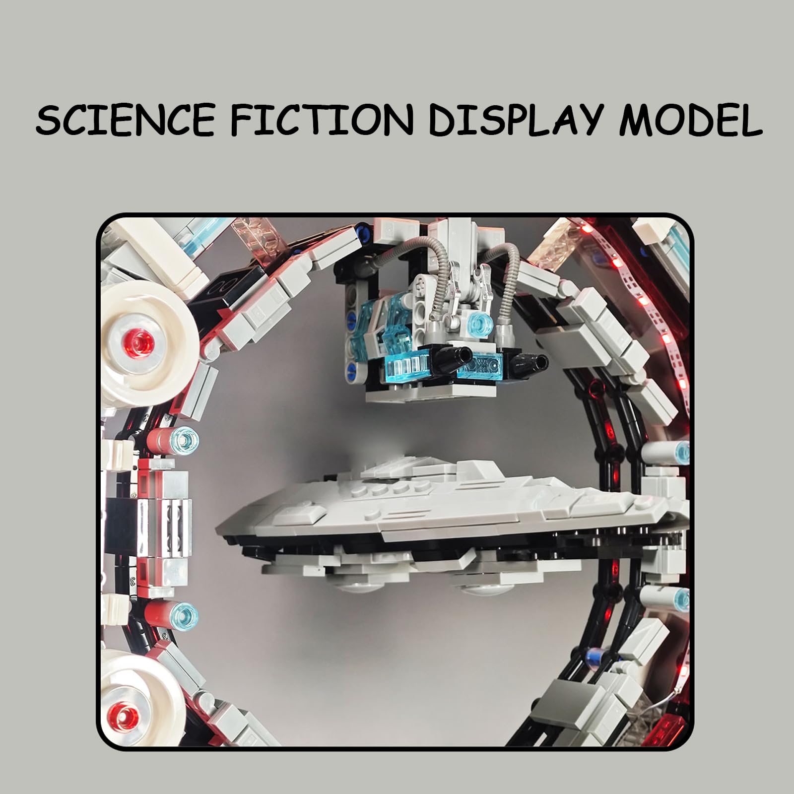 Kit de construction de vaisseau spatial magnétique flottant pour adultes - Modèle de jouet avec lumière - Décoration de bureau à domicile - Cadeau de collection pour les fans d'aviation 14+