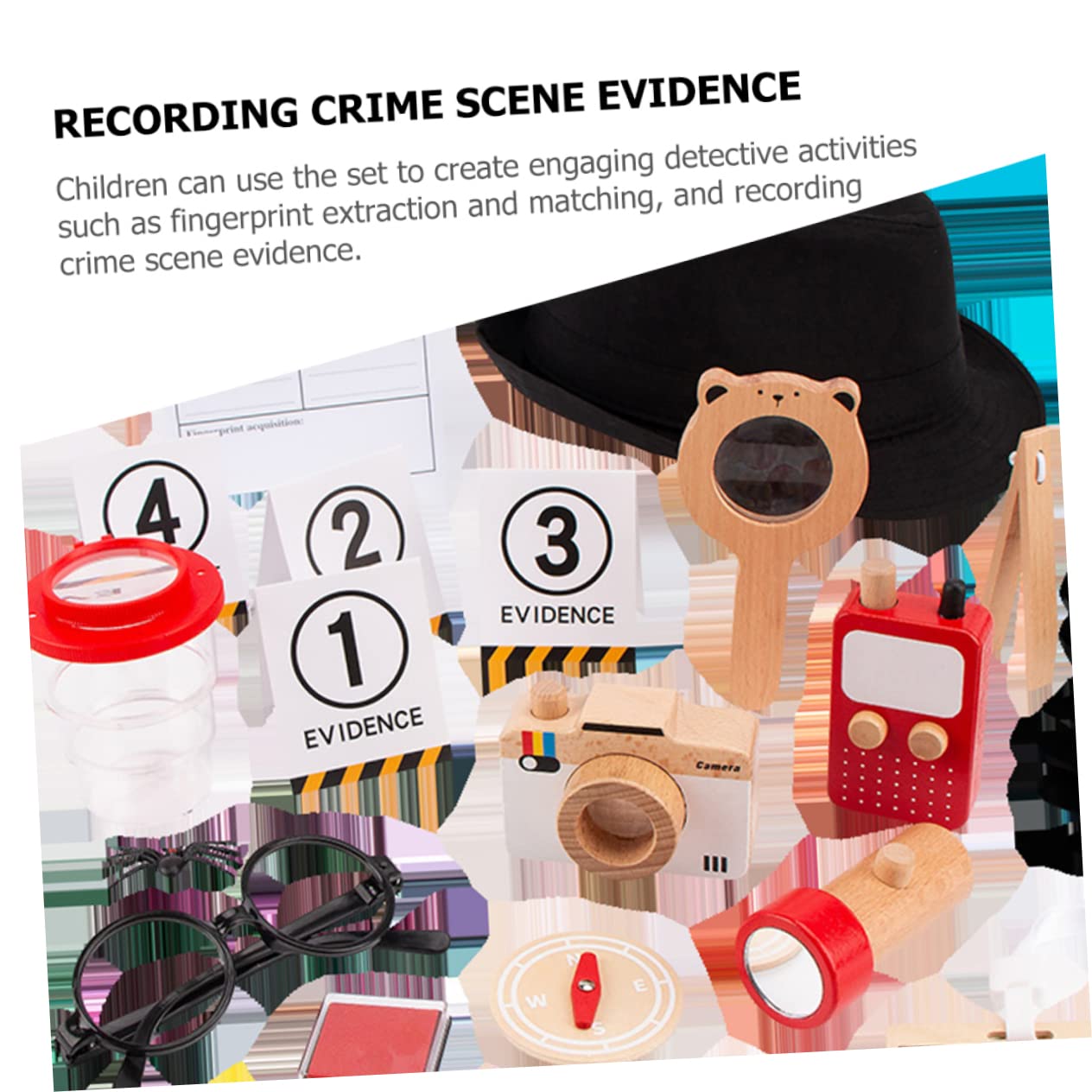 VICASKY 1 Juego Disfraz De Detective Los Niños Se Disfrazan para Jugar Sombrero De Detective para Niños Kit De Detectives para Niños Regalo De Los Niños Bebé Haya Ropa Interior