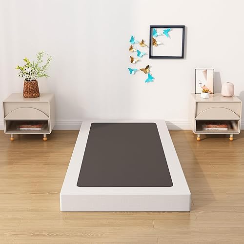 Miniatura 73 de Base de cama individual de 2 pulgadas, base de colchón de metal de perfil bajo de 2 pulgadas, 2000 libras, capacidad máxima de peso, sin ruido,