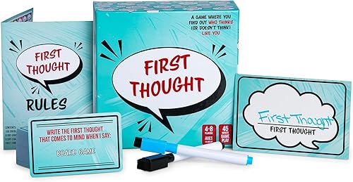 Miniatura 2 de FIRST THOUGHT Juego de mesa familiar El divertido juego de fiesta de pensamiento rápido Juego de mesa familiar Ideal para noches de juego Fácil