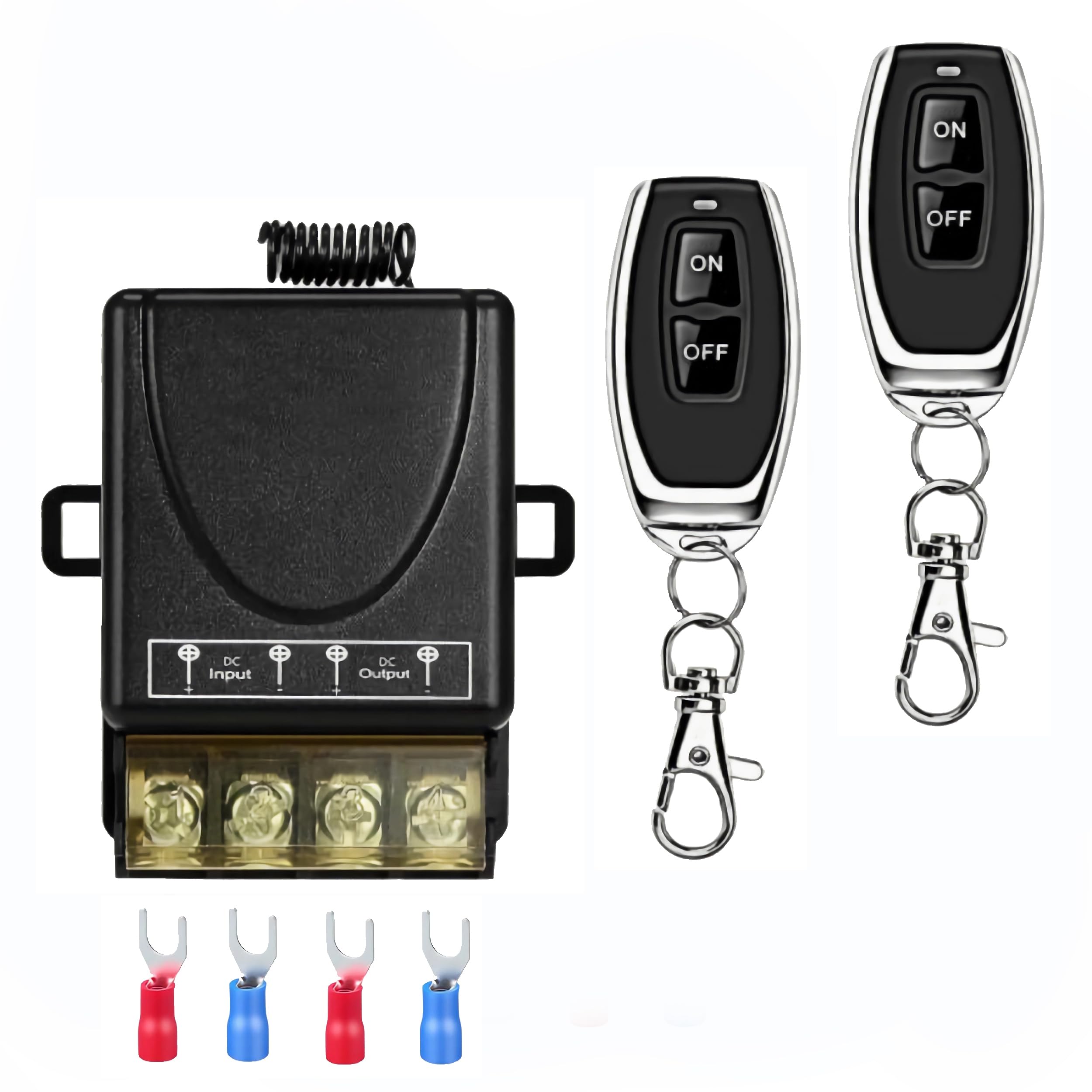 Remote Control Switch,Forward and Reverse Remote Switches, DC 12V/24V/36V,30A 328ft Long Range for Lights, Motor,Pump,Fan,Security Systems Roller Lind Door or Other Devices(DC)