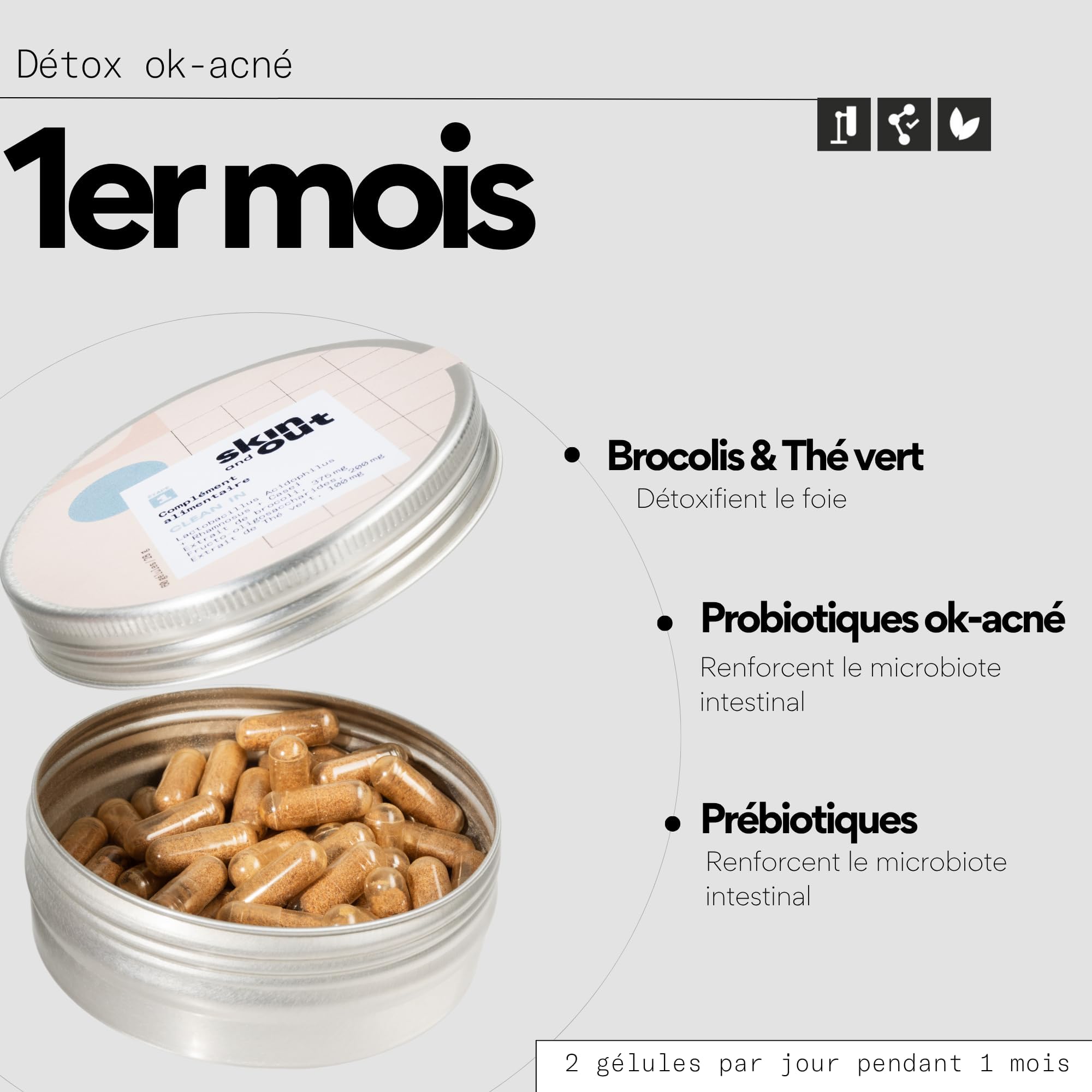 Skin & Out - Complément Alimentaire Stop-Boutons - Complément Alimentaire Nettoyant