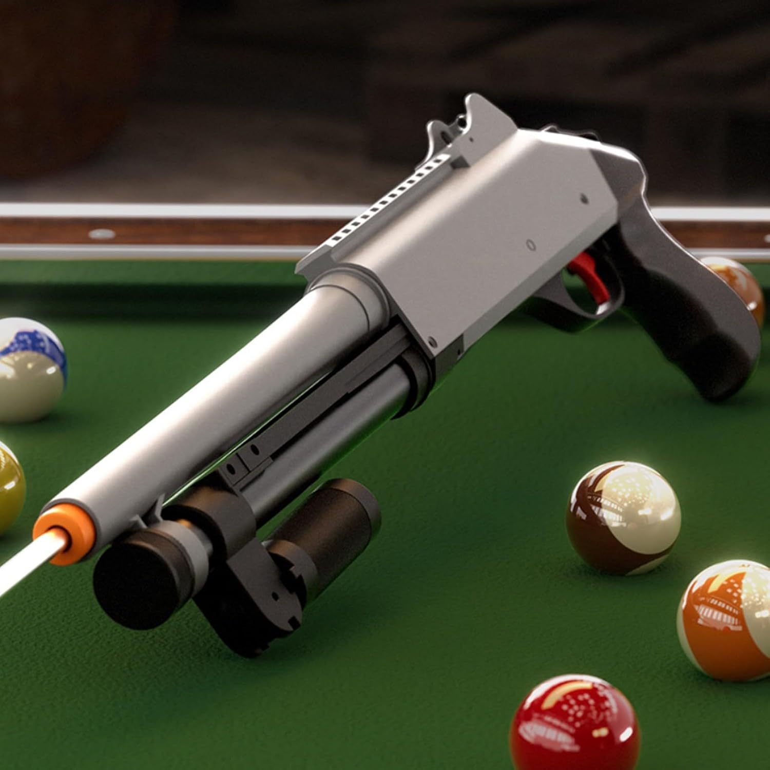 Rifle Pool Cue, Automatic Pool Cue Power Control Precision Shots, Billiard Cue for Players Seeking Accuracy