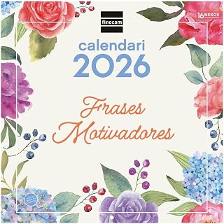 Finocam - Calendario de pared 2026 30x30 cm Mes Vista Enero - Diciembre 2026 + Sep.- Dic. 2025 (4 meses) reducidos | Calen...