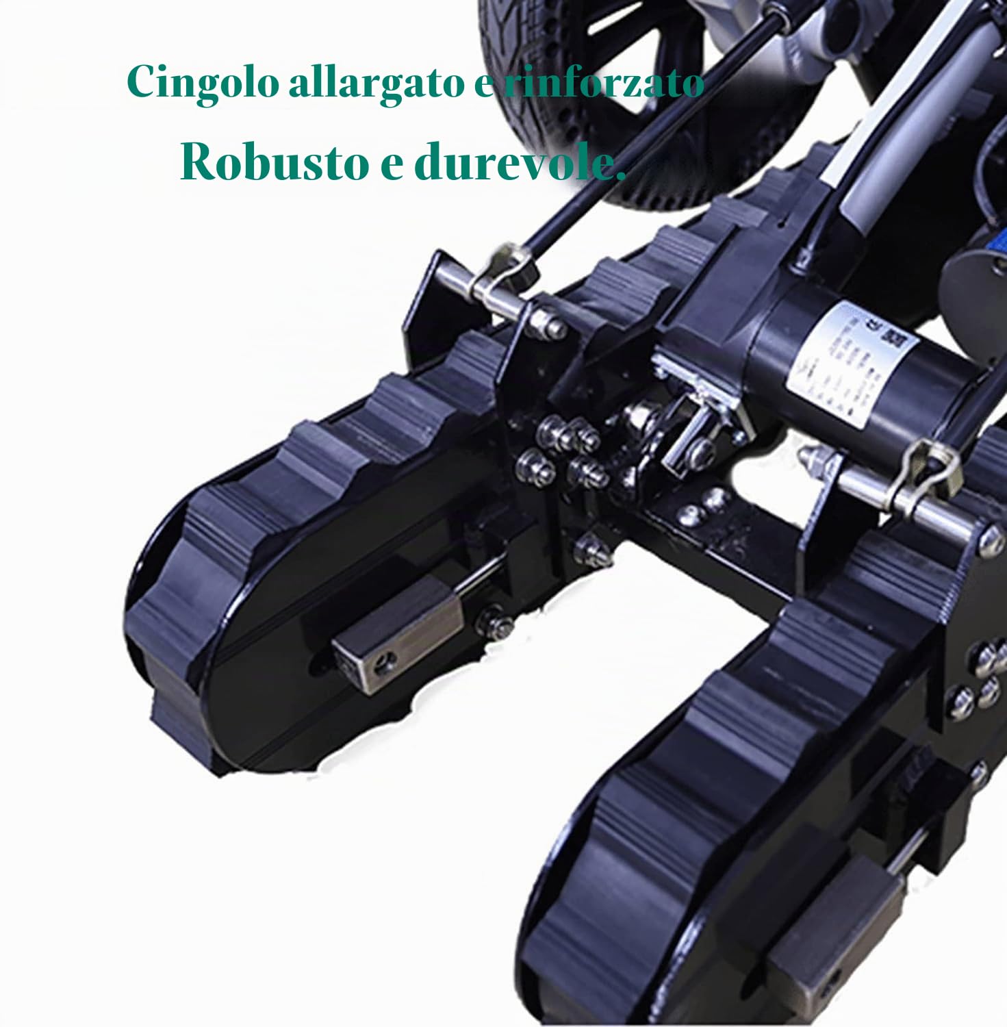 Sedia a rotelle elettrica pieghevole per disabili adulti anziani - Sedia a rotelle elettrica in lega di alluminio con poggiatesta sollevabile