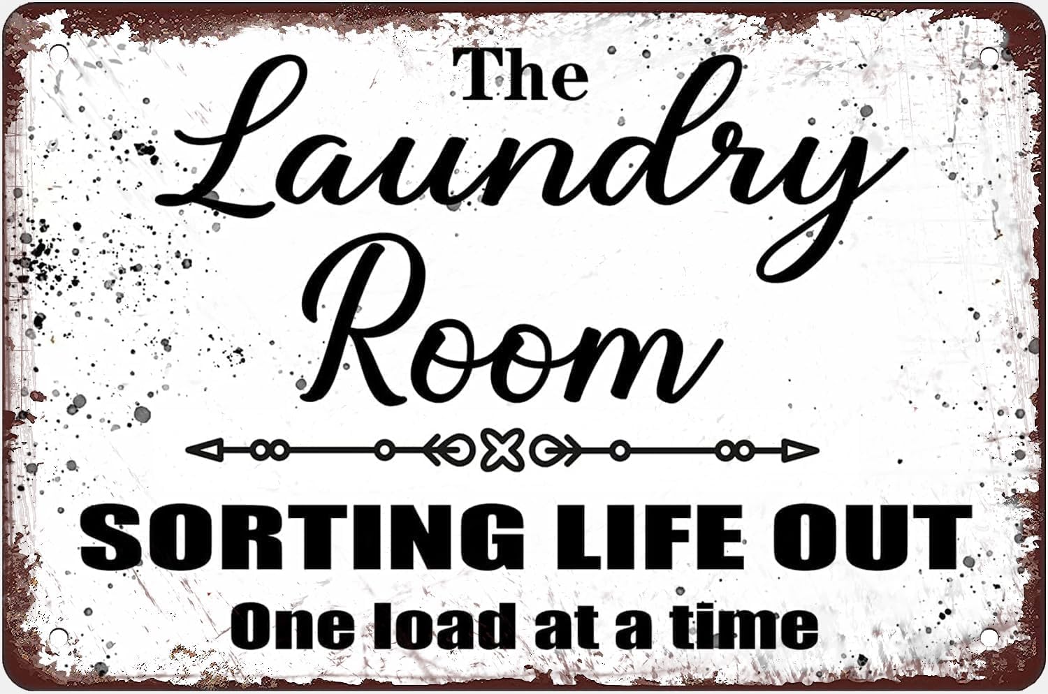 SMAZDFXX The Laundry Room Sorting LifeOne Load at a Time Vintage Metal Sign Home Bathroom Wash Room Signs Country Home Decor Farmhouse Aluminum Art Poster 8"x12"