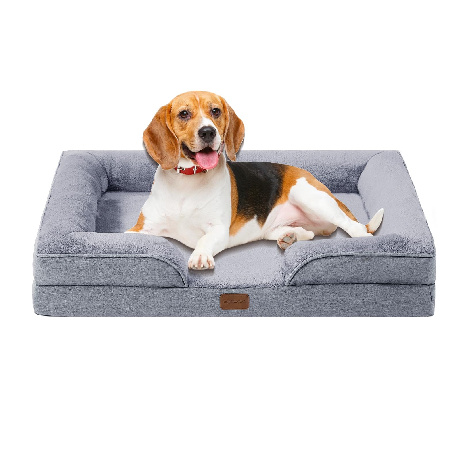 Lit orthopédique pour chiens de taille moyenne 92x65x19,8cm déhoussable
