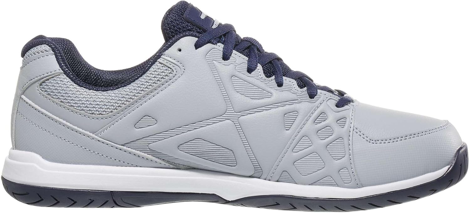 Fila Men's 1PM01800 256 Double Bounce 3 Highrise Navy Metallic Silver Pickleball Shoes