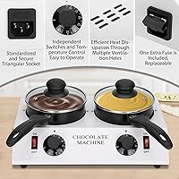 Vista 5 de Máquina de fusión de chocolate, calefacción eléctrica, máquina de templado de chocolate, olla de fusión rápida y uniforme, ideal para chocolate