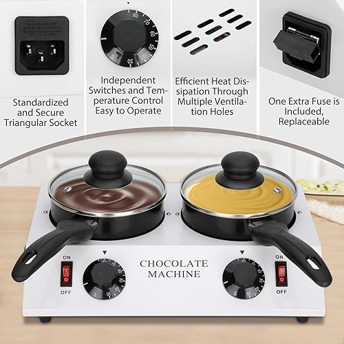Miniatura 5 de Máquina de fusión de chocolate, calefacción eléctrica, máquina de templado de chocolate, olla de fusión rápida y uniforme, ideal para chocolate,