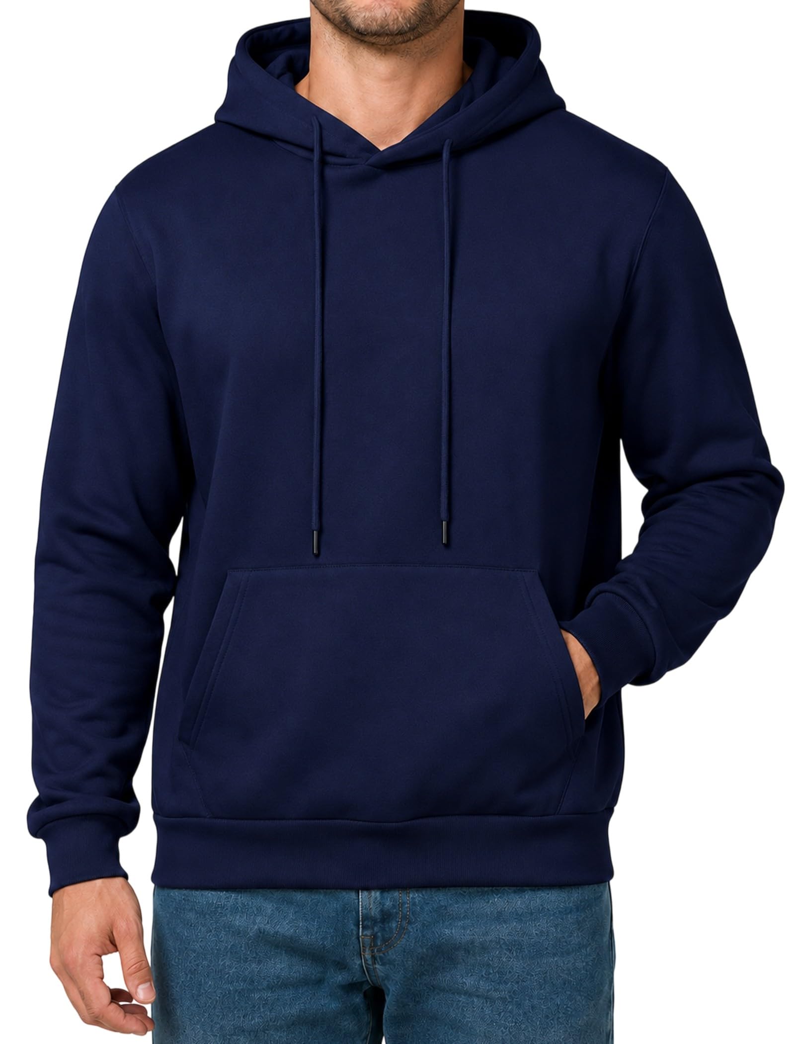 Asrlivp Men's Pullover Hoodie Fleece Hooded Sweatshirt | Fleece Lining, Drawstring Hood, Kangaroo Pocket, Ribbed Trim, Regular Fit, Fall Winter, Athletic Casual Workout Gym