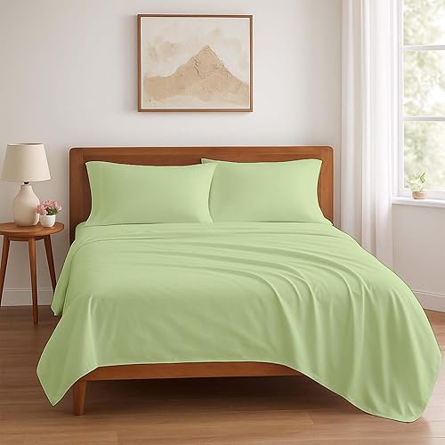 Miniatura 1 de KRISHNA Juego de sábanas prémium de 4 piezas tamaño King de 76 x 80 pulgadas, sábanas de microfibra ultra suaves, resistentes a las arrugas, se