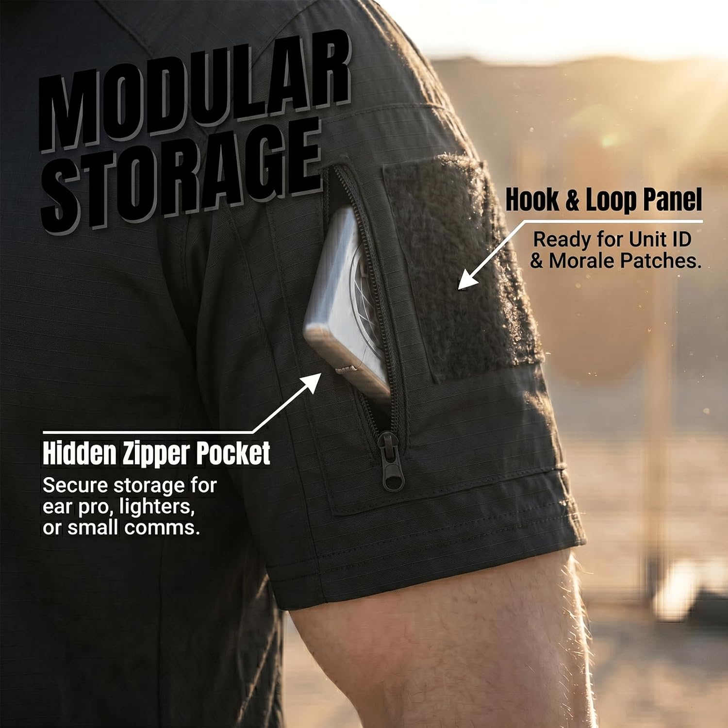 Men’s Short Sleeve Tactical Combat Shirt, 1/4 Zip Military Style Army T-Shirt, Quick Dry for Hunting Airsoft