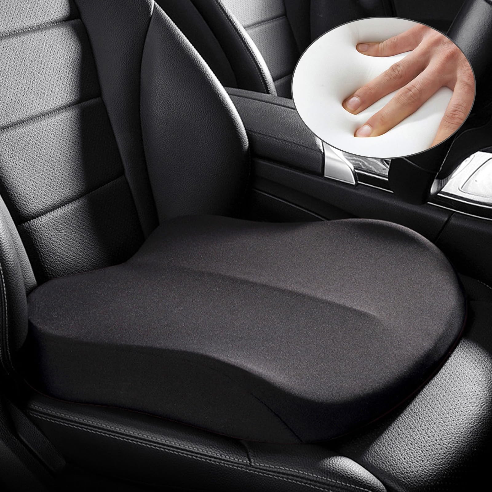 UVCMDUI Wigkussen autostoelverhoger, wasbare autostoelverhoger voor volwassenen voor bestuurder, antislip rugloze booster autostoel draagbare autostoel verhoging 10 cm voor korte mensen rijden, blauw UVCMDUI Wigkussen autostoelverhoger, wasbare autostoelverhoger voor volwassenen voor bestuurder, antislip rugloze booster autostoel draagbare autostoel verhoging 10 cm voor korte mensen rijden, blauw