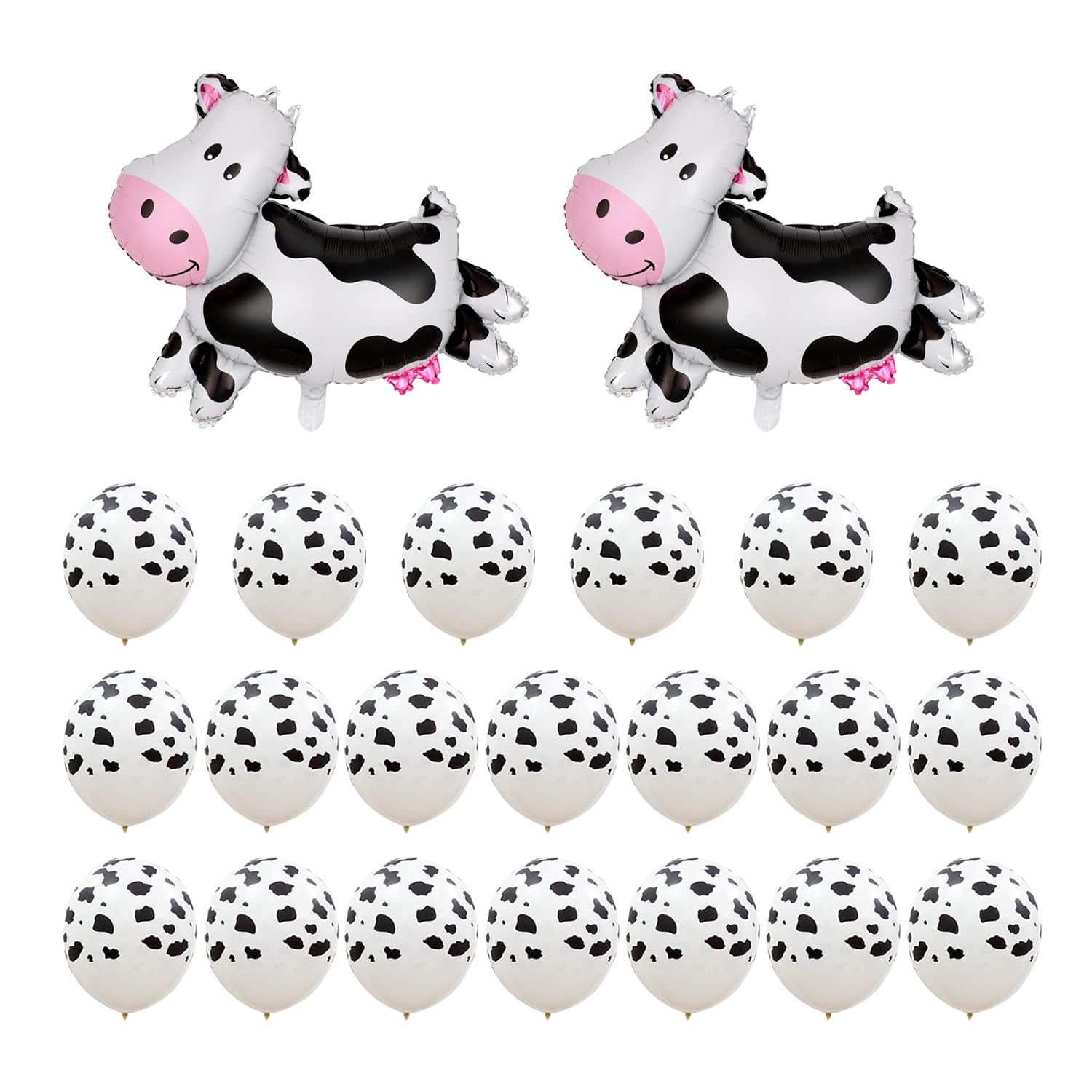 YYDSXK Palloncini Compleanno per Ragazzo, Decorazioni Compleanno Marrone con Banner di Buon Compleanno, Palloncini di Mucca, Topper per Torta, Decorazioni per Feste a Tema Fattoria per Baby Shower
