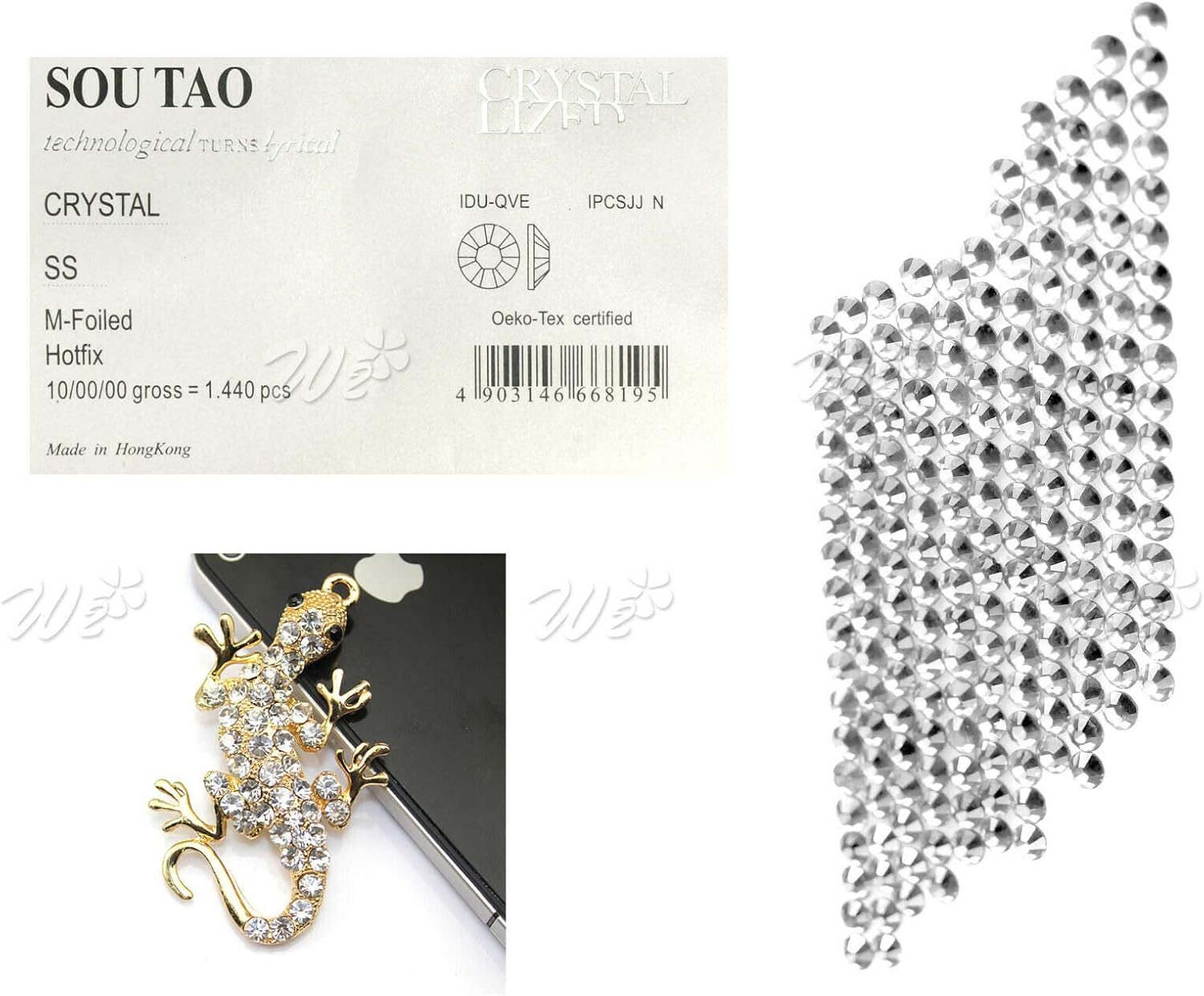 1440 2.8mm CLEAR CRYSTAL FLAT BACK RHINESTONES DIAMANTE GEMS NAIL ART CRAFTS