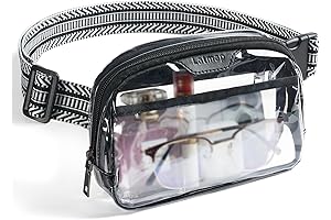 Clear Plastic Sling Fanny Pack Stadium Bag for Women