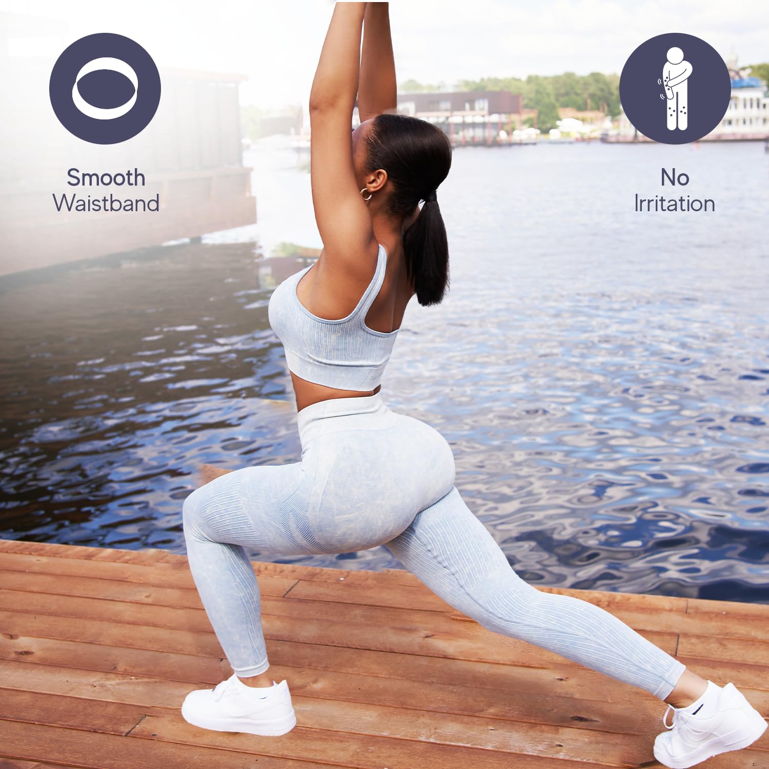 Full:Blown - Bezszwowe legginsy sportowe i top zestaw dla kobiet – wysokiej jakości odzież fitness bez przeszkadzających szwów, idealna do jogi, biegania i treningu – oddychająca