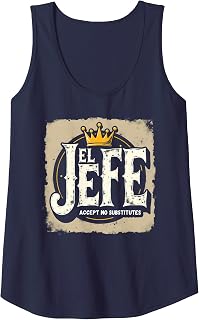 El Jefe for Men: Accept no Replacement Crown Graphic Tank Top
