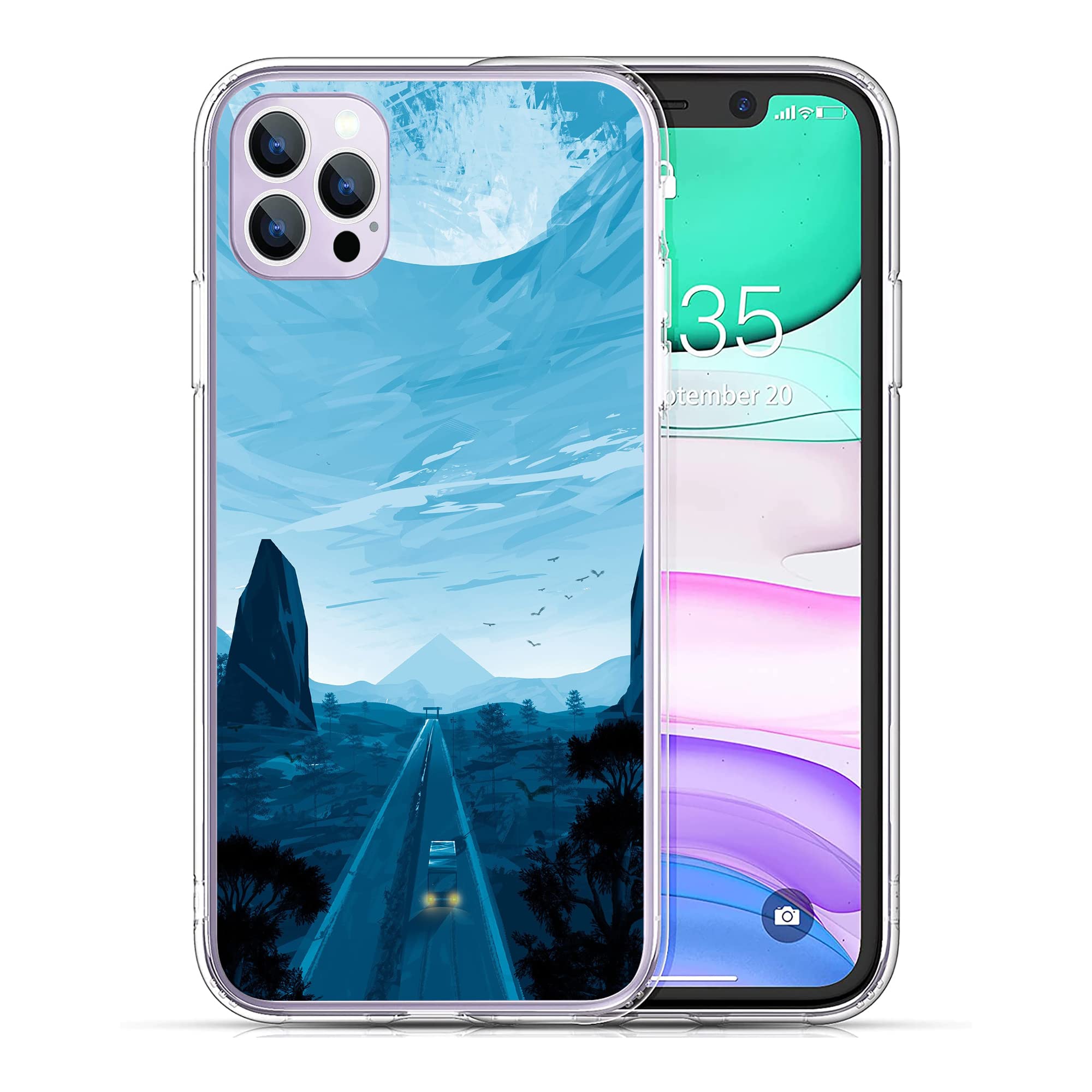 Compatible for iPhone 14 Pro Max Case, Abstract Minimalist Aesthetic iPhone Case Shockproof Protective Clear Soft TPU Case Gift for Girls Women